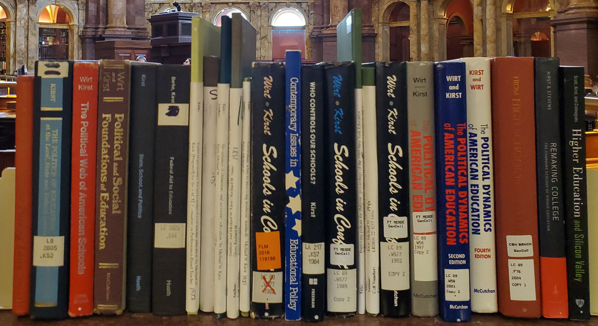 Book Collection of Stanford Professor Emeritus Mike Kirst Books Library of Congress